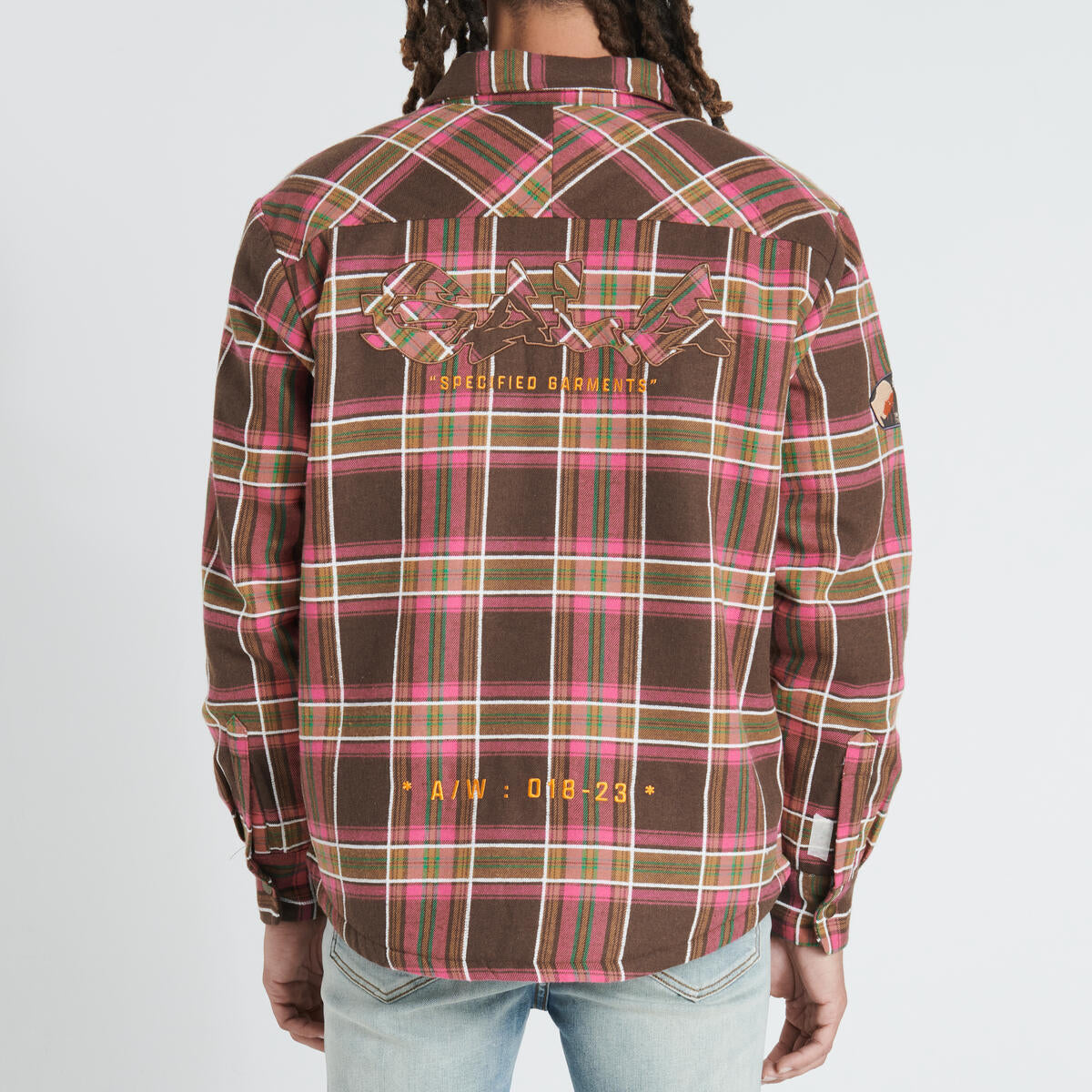 Gala Faces Brown And Pink Flannel