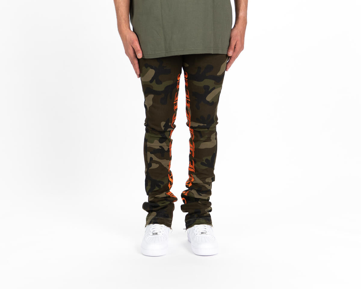 pheelings Against All Odds Flare Stacked Jeans- cameo