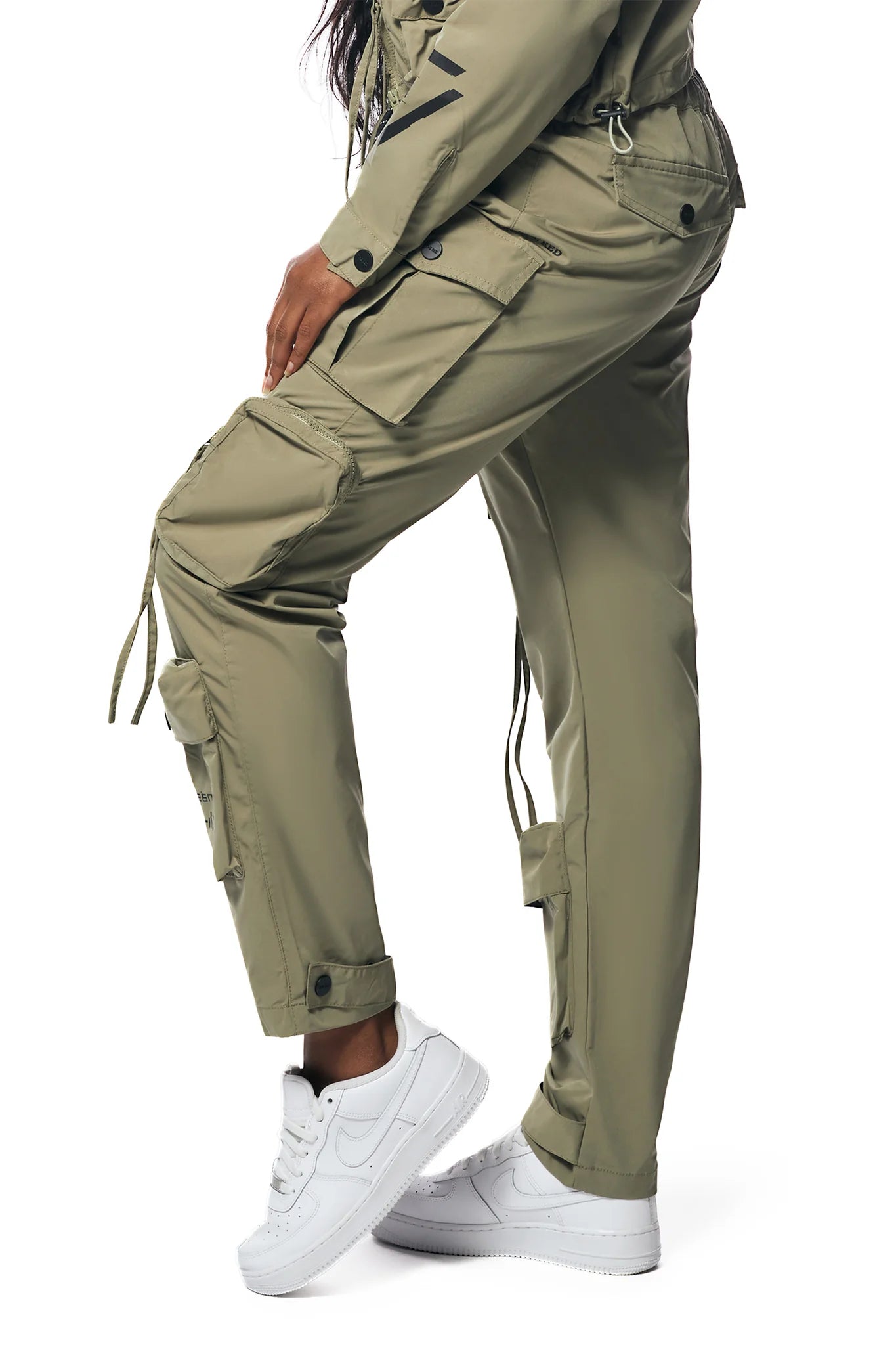 Smoke Raise Light olive utility pant set
