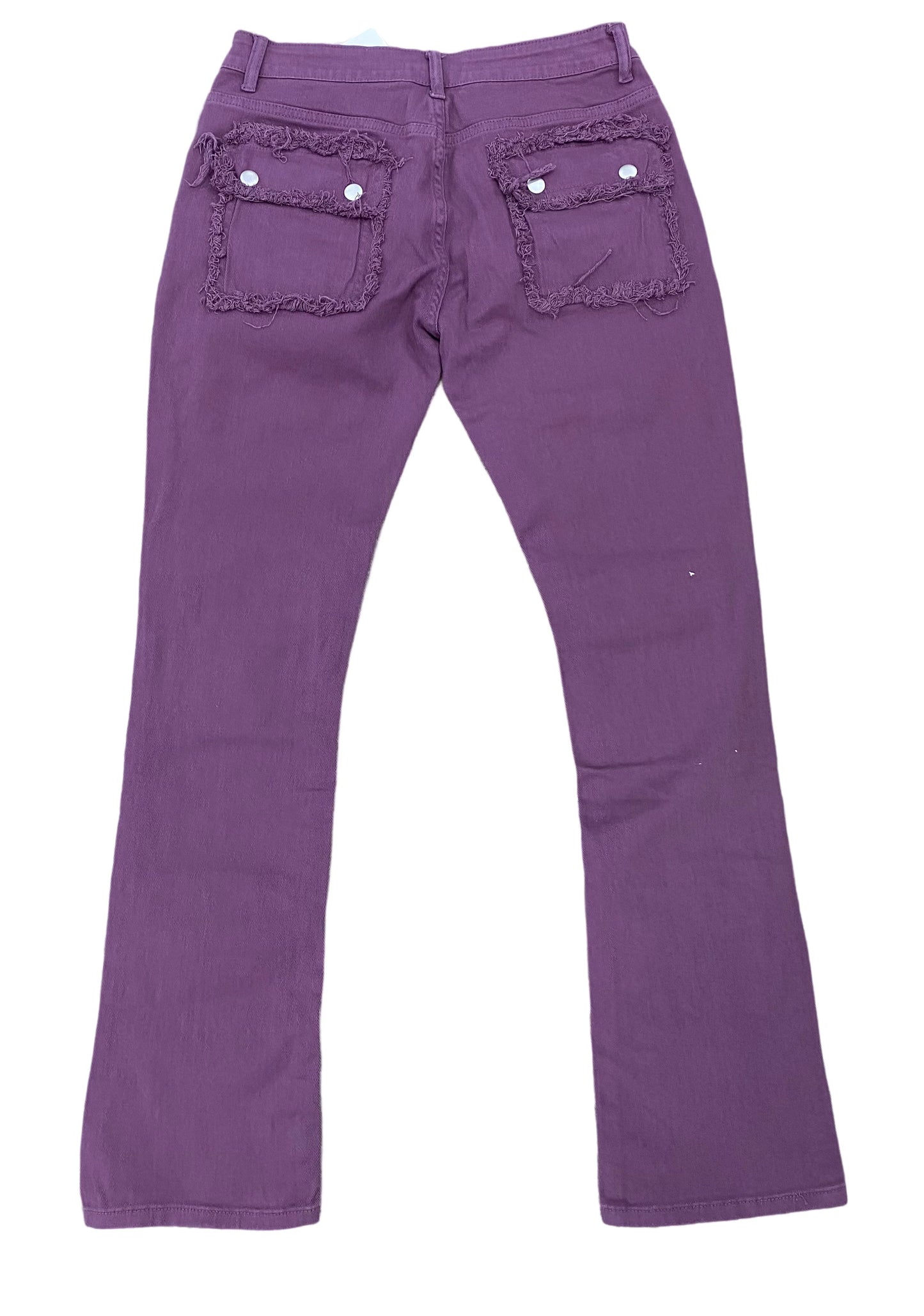 Cargo Pocket Stack Jeans Purple