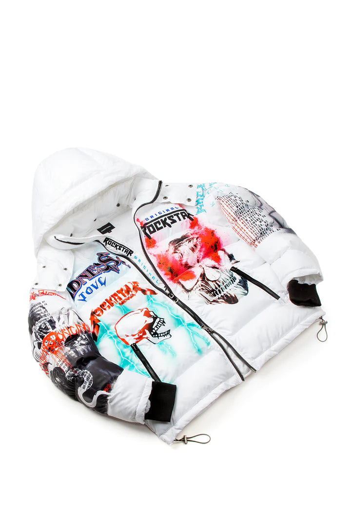 KIDS NASH PUFFER JACKET-WHITE