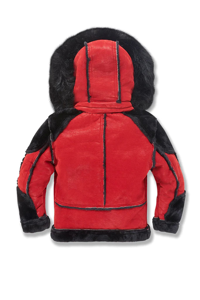 kids El jefe shearling moto jacket