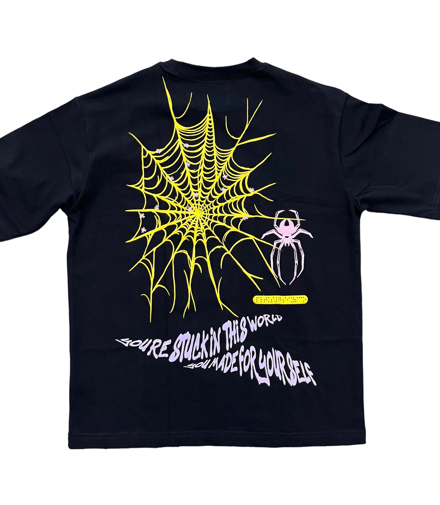 Politics Black Puff Print Spider Shirt