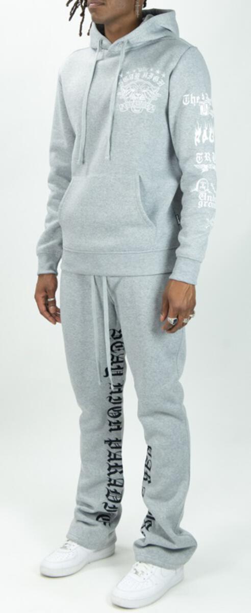 Rebel Minds Stay High Grey Stack Pants