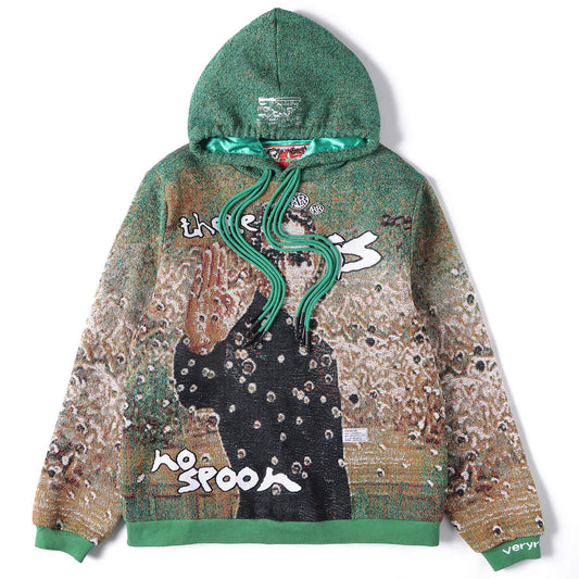 Very Rare There Is No Spoon Green Hoodie