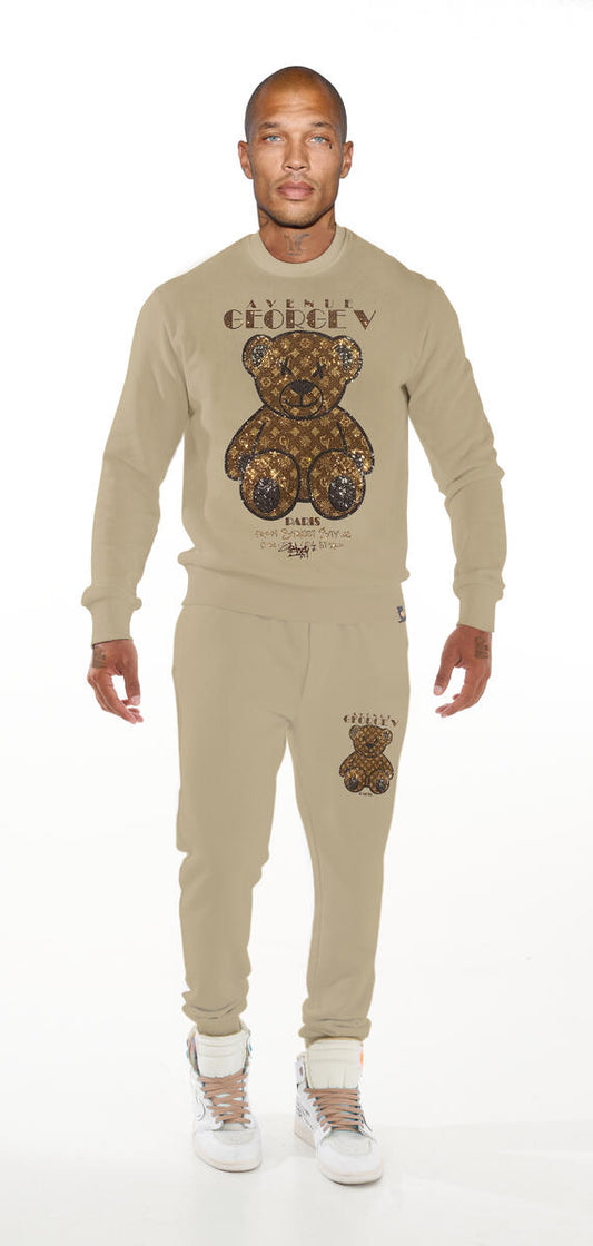 George V Beige Bear Sweater Set