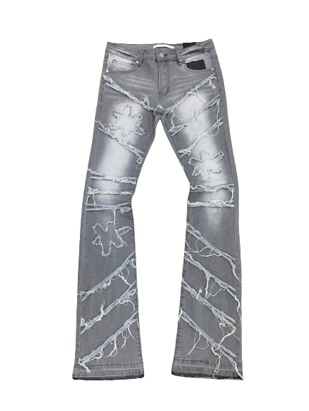 Kloud9 Grey Premium Stacked Jeans