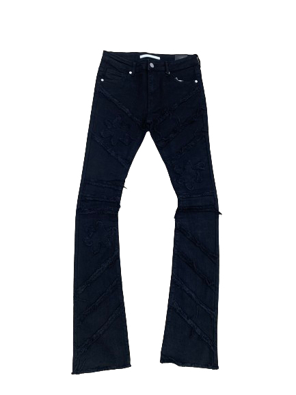 Kloud9 Black Premium Stacked Jeans