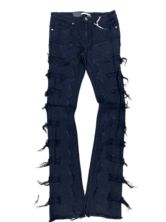 kloud9 Black Men's stacked jeans