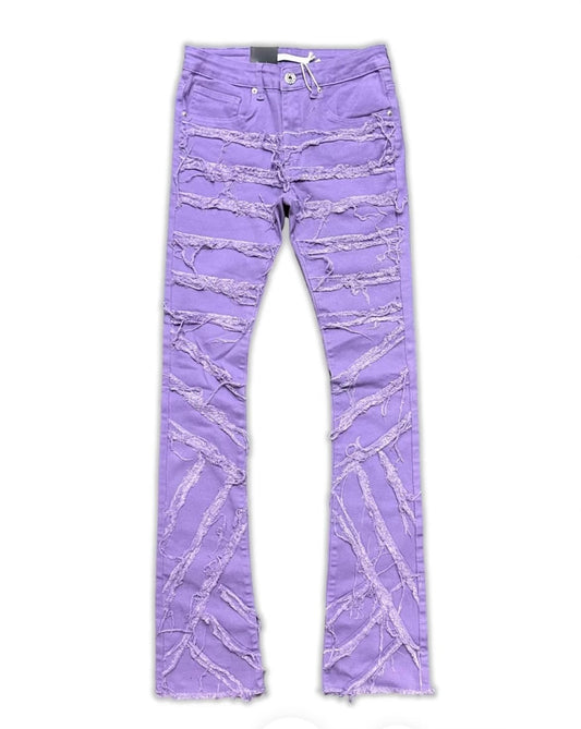 Kloud9 Purple Stacked Jeans