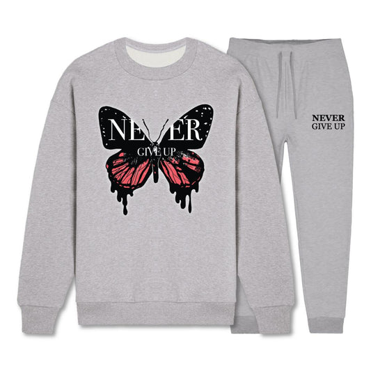 Junior Butterfly Grey Sweat Shirt/Jogger Set