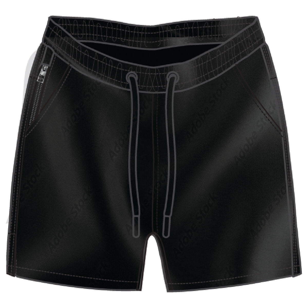 RingSpung Black Nylon Shorts