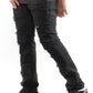 Cargo Pocket Stack Jeans Black