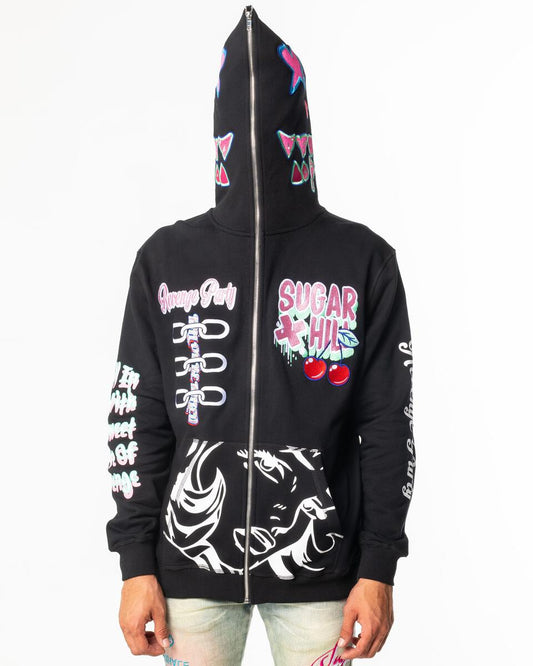 BLACK REVENGE FULL ZIP HOODIE