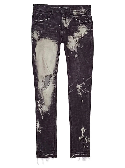 Purple Black Bleach blowout jeans