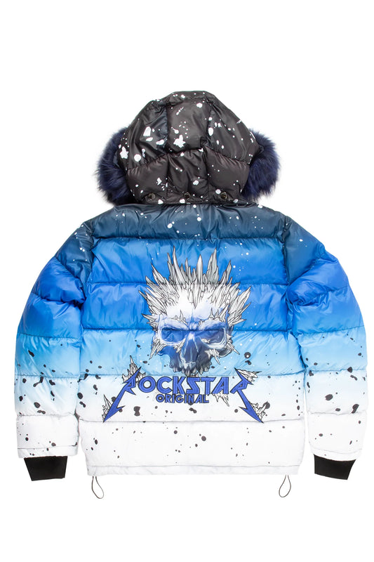 ROYAL BLUE CURRY OMBRE PUFFER JACKET