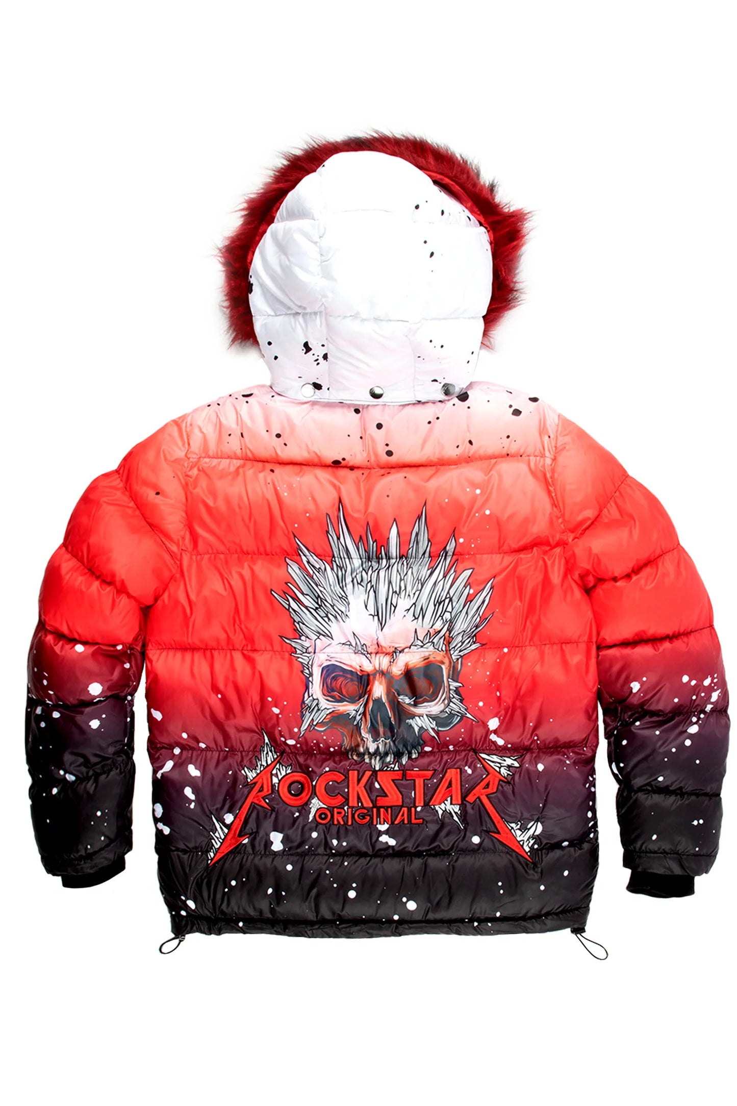 RED CURRY OMBRE PUFFER JACKET