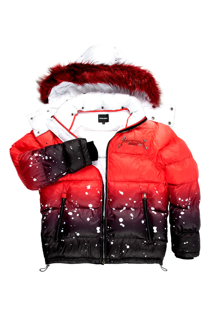 KIDS CURRY 2.0 PUFFER JACKET- RED/BLACK