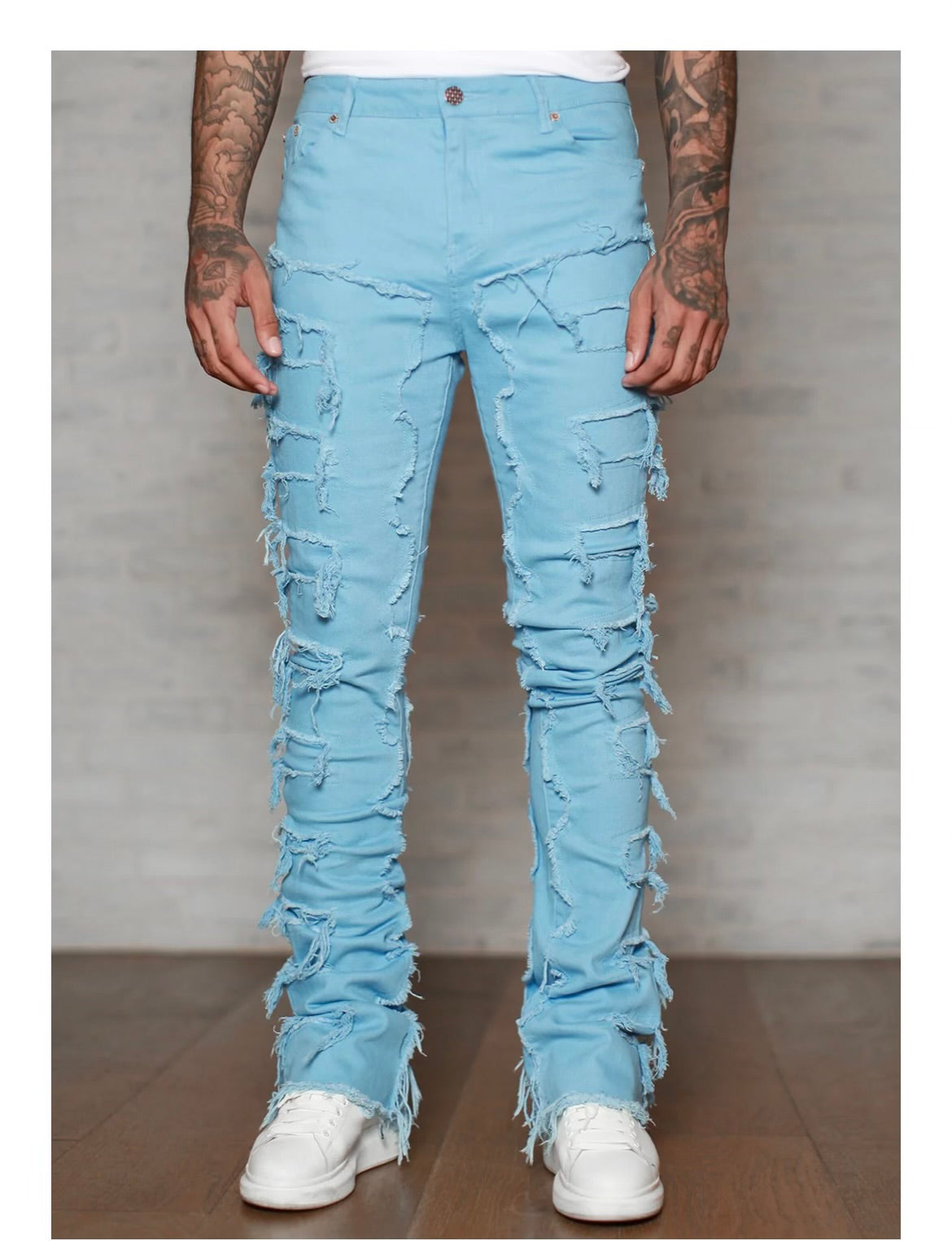BLUE STACKED JEANS – RE-UP