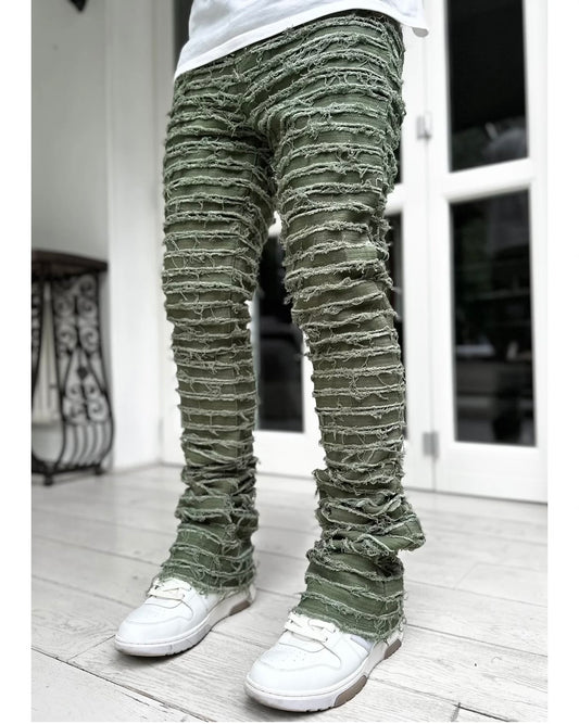 SIENNA GREEN SPIDERWEB DENIM