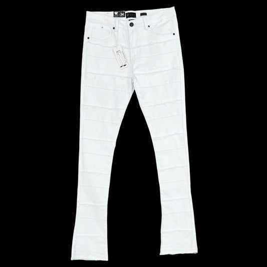 Waimea Stacked White Jeans