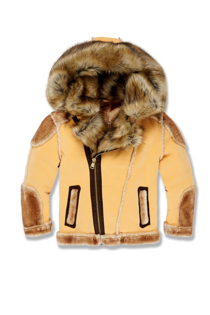 kids EI jefe shearling moto jacket