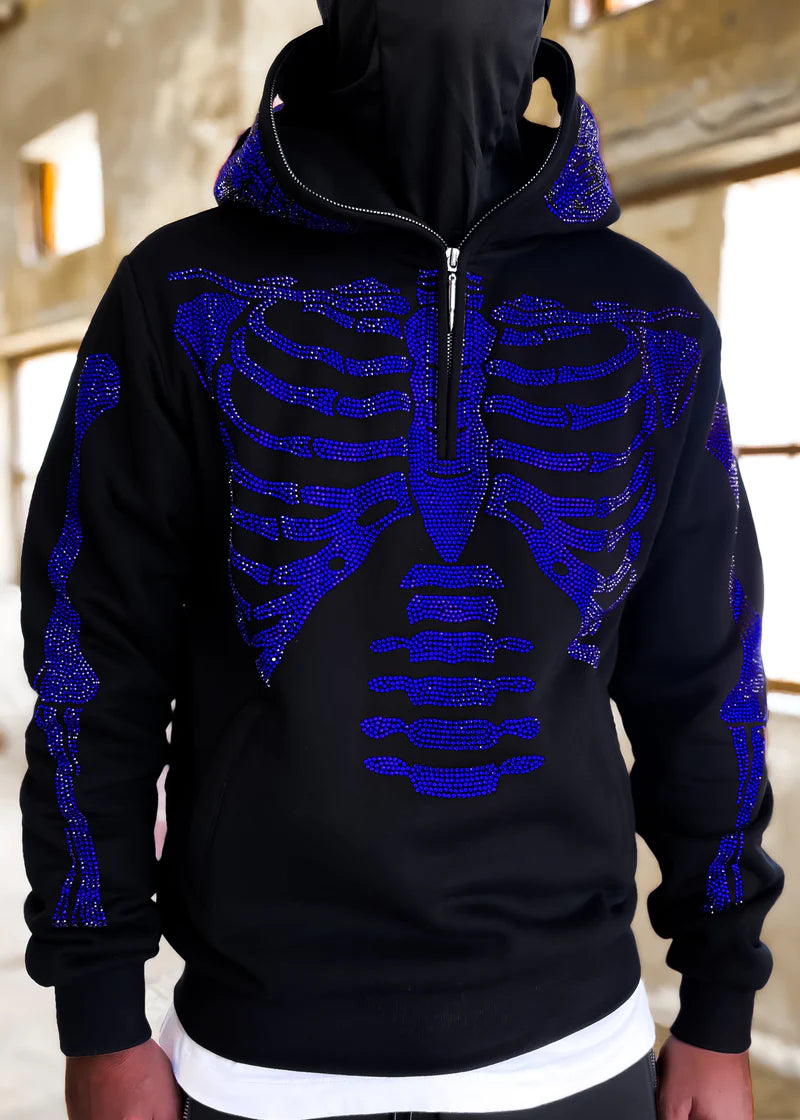 Obsidian Skeleton Half Zip - Guapi