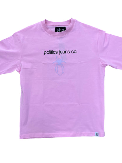 Politics Pink Puff Print Spider Shirt